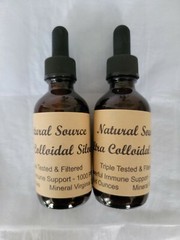 2 Bottles Natural Source Ultra Colloidal Silver 1000 PPM – 2oz Dropper Bottles