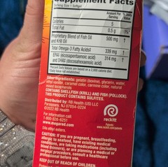 MegaRed Advanced Omega-3 Fish & Krill Oil Softgels Dietary Supplement 80ct 500mg