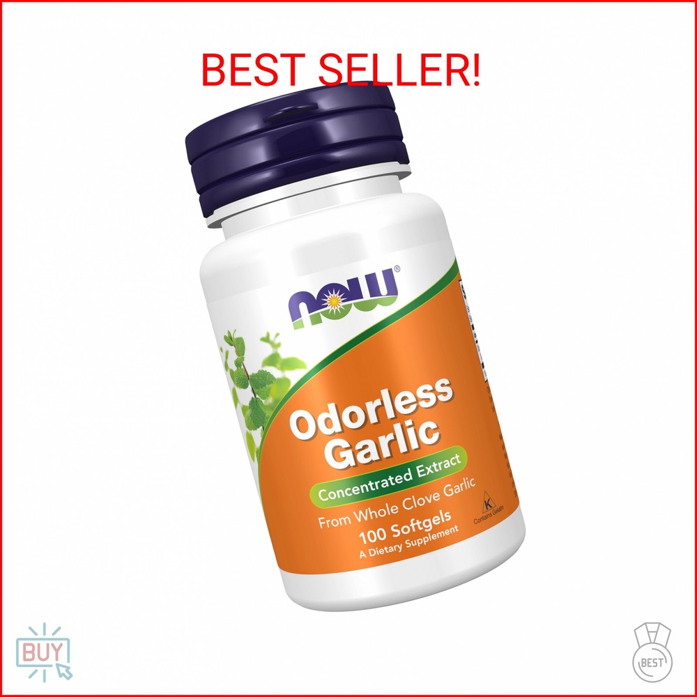 NOW Foods Supplements, Odorless Garlic (Allium sativum), Concentrated Extract, 1