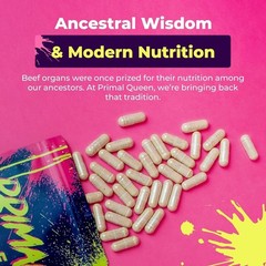 Share Primal Queen Beef Organ Supplement for Women 60ct – 1 MONTH SUPPLY!