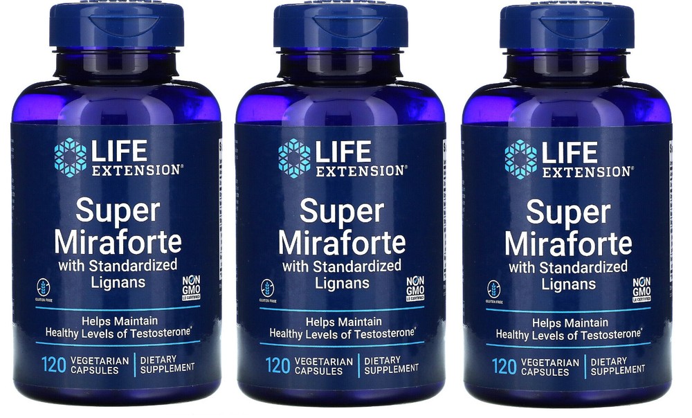 Super Miraforte with Standardized Lignans, 120 V Caps (3 pack special)