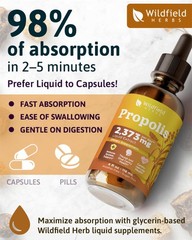 4 Oz Bee Propolis Extract Liquid Drops – Immune Support & Throat Soothing | 2…