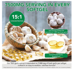 Odorless Aged Garlic Extract 7500mg Heart Immune Support Supplement 300 Softgels