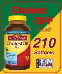 Nature Made, CholestOff PLUS 900mg, 210 Softgels, Naturally Lower Cholesterol