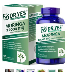 Moringa Capsules support good sleep, enhance energy and joint health 12000 mg