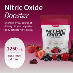 Nitric Oxide Beet Root Chews – 60 Soft Chews, Mixed Berry, 1,250mg, CoQ10 & Acai