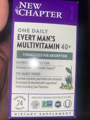 New Chapter One Daily Every Man’s Multivitamin 40+. 24 Tablets, Expires 2/2026