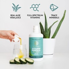 Sunwarrior Liquid Multivitamin Supplements Minerals Aloe Vera Men Women 30 fl oz