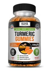 (2 Pack) Turmeric Curcumin Ginger Gummies 60 Count, Pain Relief & Joint Support