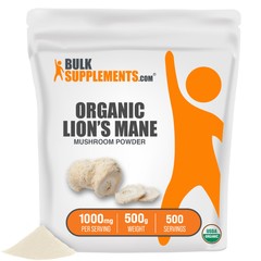 BulkSupplements USDA Organic Lion’s Mane Mushroom Powder – Cognitive Support