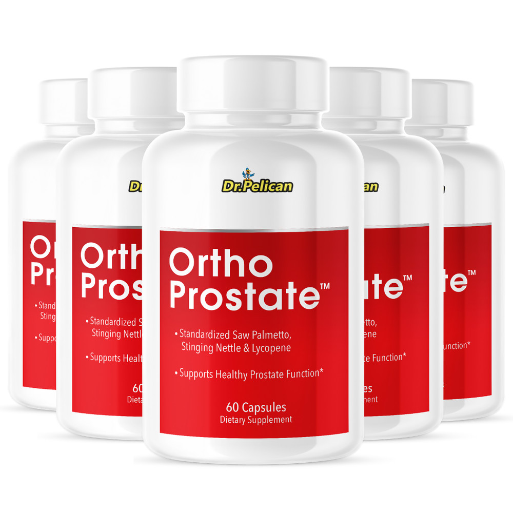 Ortho Prostate- Prostate Support- 5 Bottles- 300 Capsules
