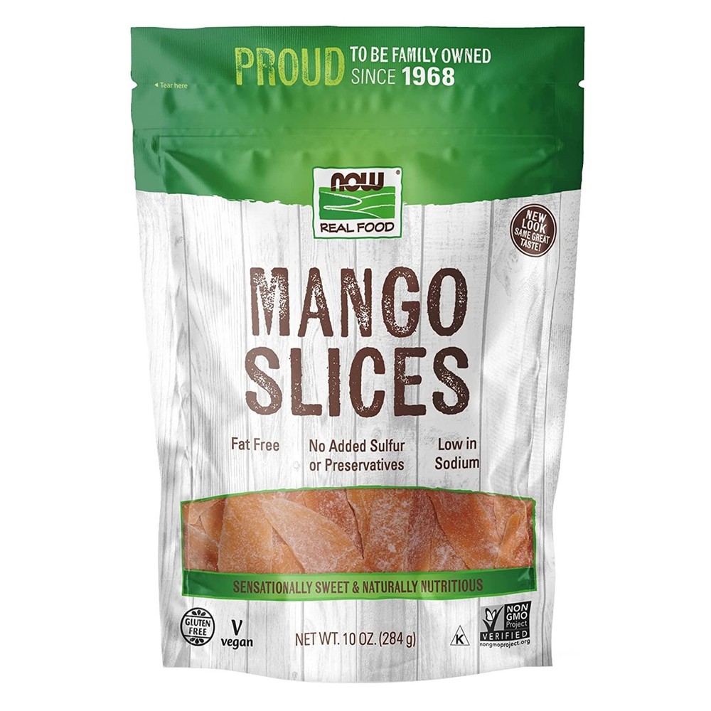 NOW Mango Slices- 10 oz, No Preservatives, No Preservatives or Added Sulfur