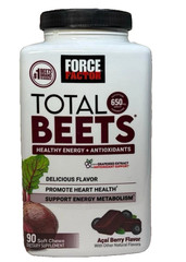 Force Factor Total Beets Chews for Healthy Blood Pressure 90 Soft Chews. NEW