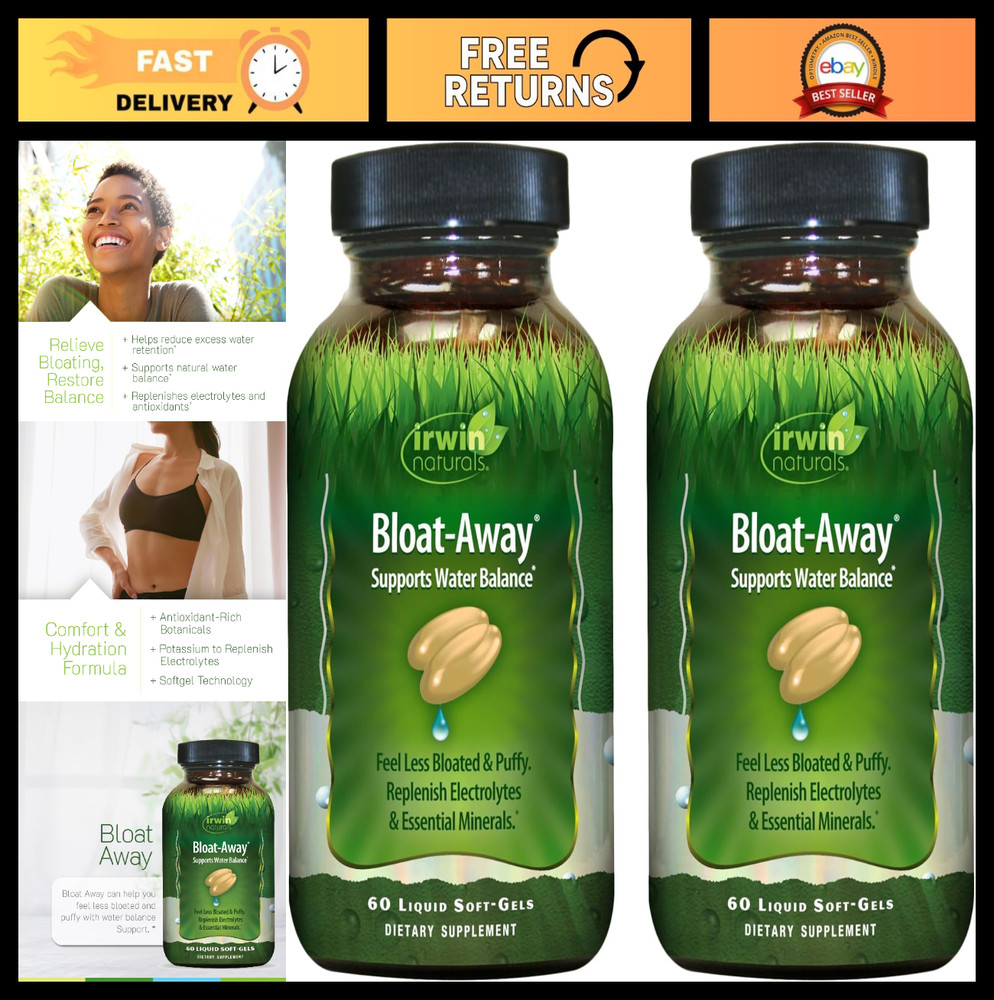 Water Balance Support – Bloat Relief, Electrolyte Replenishment – 60 Soft-Gels x