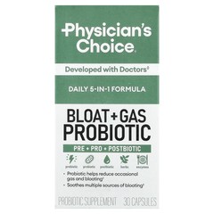 2 X Physician’s Choice, Bloat + Gas Probiotic, 30 Capsules