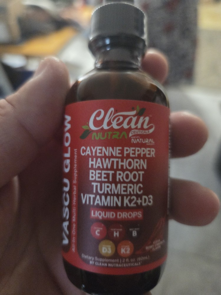 Clean Nutra Vitamin K2+D3 Cayenne Hawthorn Beet Liquid Drops, 2 fl oz