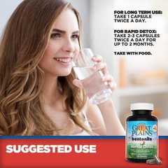 Yerba Prima Bentonite Clay Plus Herbal Detox, 100 Veg 100 Count (Pack of 1)