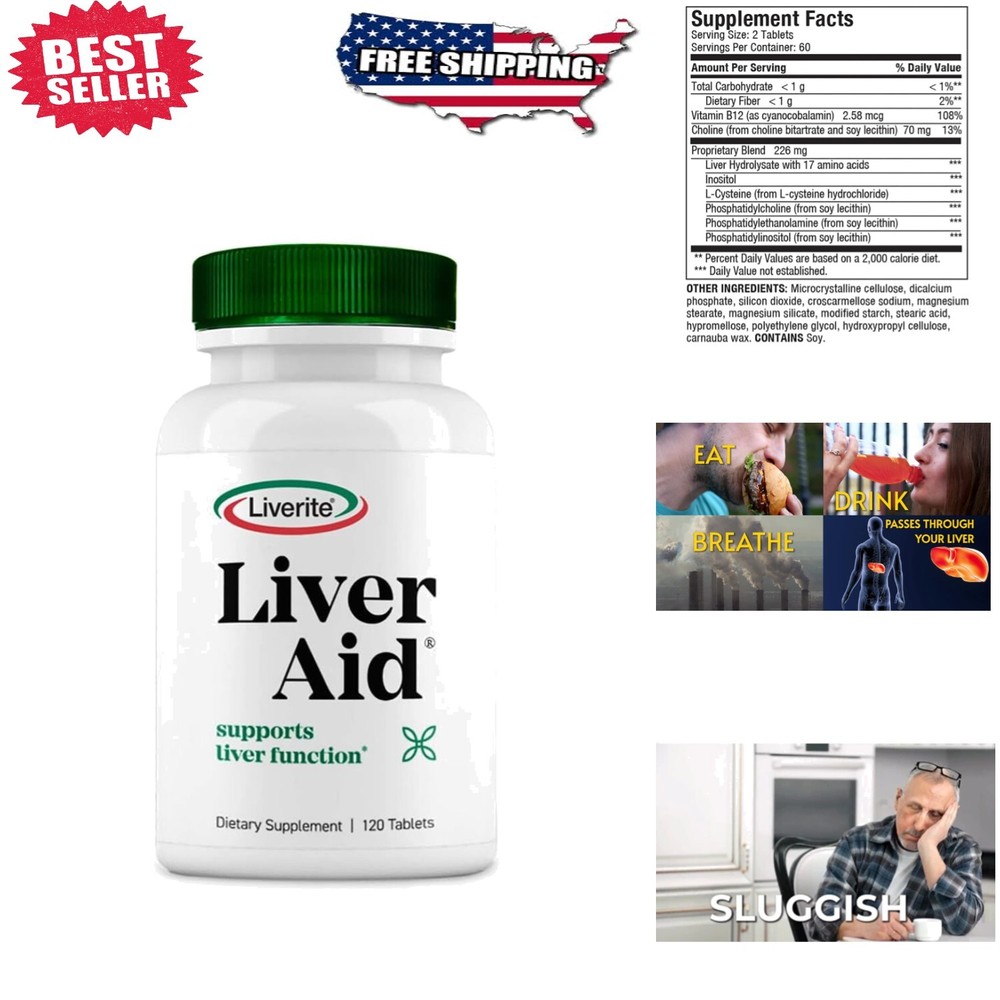 Natural Liver Support Tablets, 120 Count – Improve Energy & Quality of Life