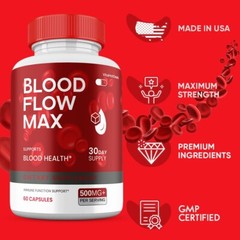 Blood Flow Max Capsules , Max Strength, BloodFlow Max Blood Support (5 Pack)