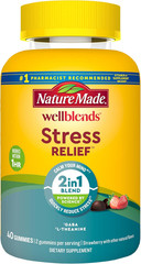 Nature Made Wellblends Stress Relief Gummies L-Theanine GABA Strawberry 40ct