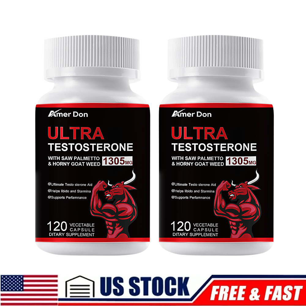 Testosterone Booster – Increase Energy, Improve Muscle Strength & Growth 2 PACK