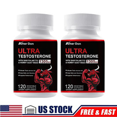 Testosterone Booster – Increase Energy, Improve Muscle Strength & Growth 2 PACK