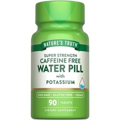 Super Strength Water Pill with Potassium | 90 Count | Caffeine Free | Vegan, …