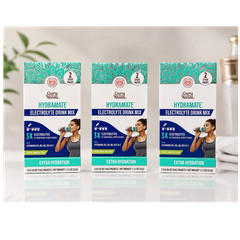 Guru Nanda Hydramate Electrolyte Drink Mix Lemon-Lime Extra Hydration 3 Boxes