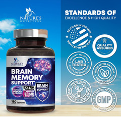 Brain Memory Supplement Focus Cognitive Support Mental Clarity Nootropic Formula