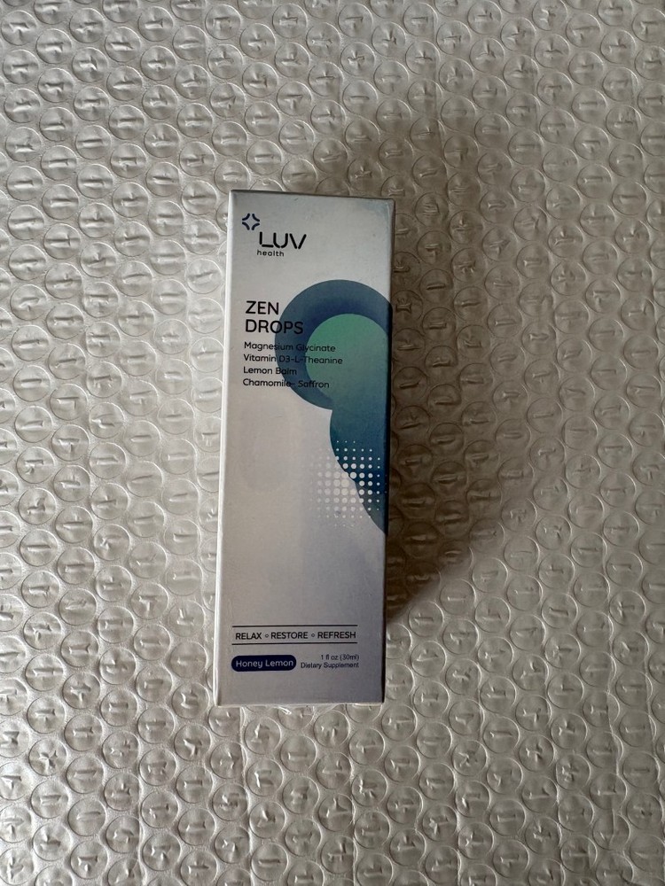 LUV Zen Drops Stress Support with Magnesium Glycinate and Lemon Balm Vegan