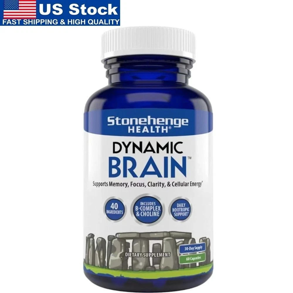 Brain Dynamic 60 Capsules Focus Memory Clarity Daily Nootropic Supplement
