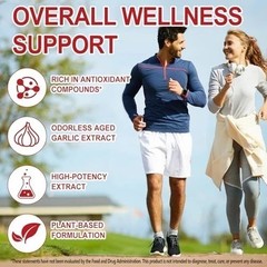 2 Pack Odorless Aged Garlic Extract 7500mg 300 Softgels – Heart Immune Support