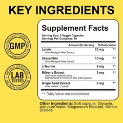 Lutein 240pcs,Maintain Healthy Vision,Protect The Retina,Enhance Skin Elasticity