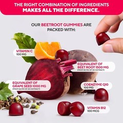 VitaUp Beet Root Gummies – Beet Gummies – Red Beets Supplements with Beetroot…