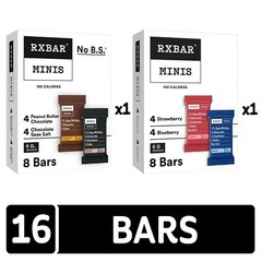 RXBAR Minis Protein Bars Variety Pack 8 Count Gluten Free 6g Protein Snacks