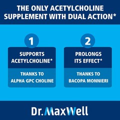 Dr. Maxwell Acetylcholine, Alpha GPC Choline 600mg + 60 Count (Pack of 1)