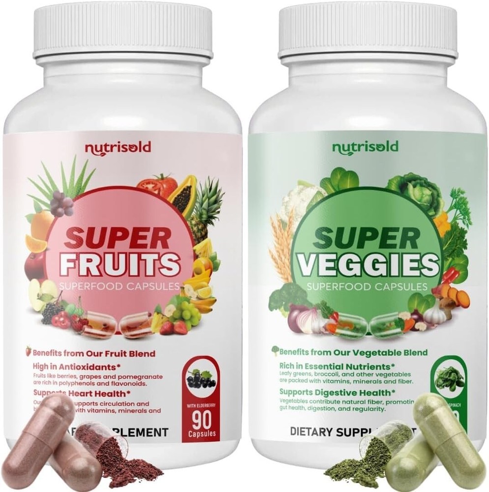 Fruits & Veggies Supplement – Packed with 30+ Whole Food Superfoods …05/2028
