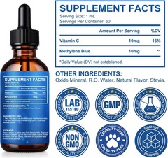 Blue Supplement – Pharmaceutical Grade, 2 FL OZ, 1% USP Grade, Liquid