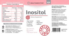 Inositol HealthAddiction 60 Capsules, Dietary Supplement