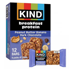 KIND Breakfast Peanut Butter Banana Dark Chocolate Gluten Free Protein Snack Bar