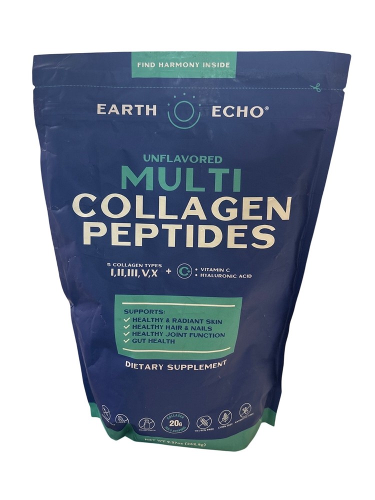 Earth Echo Unflavored Multi Collagen Peptides Dietary Supplement