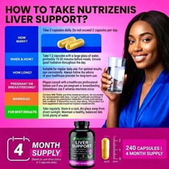 Liver Support Detox Supplement – Natural Liver Cleanse Pills, 240 caps – 4 month