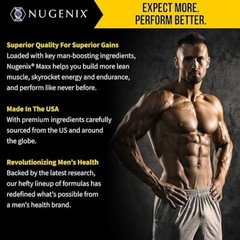 Nugenix® Maxx Testosterone – Boost Free Testosterone, Muscle & Libido 30 Serves