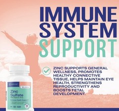 Zinc Sulfate 220mg|Immune Support Supplement|200 Tab Exp 2028 INTERNATION SHIP