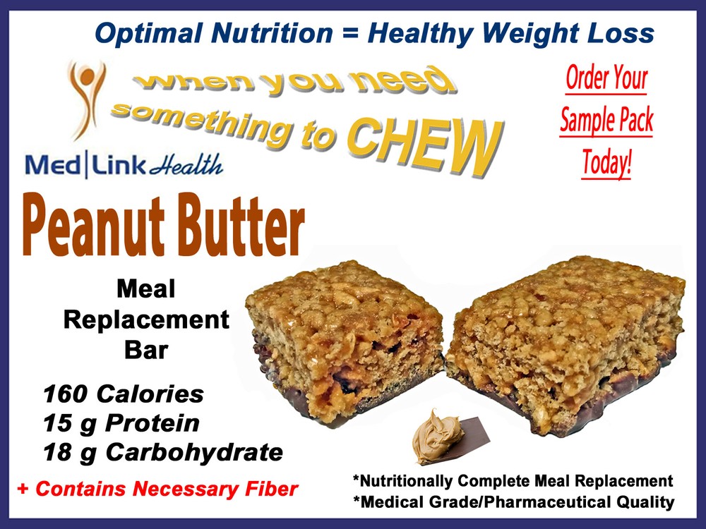 PEANUT BUTTER BAR Weight Loss Meal Replace | 1 Case | SIMILAR TO Optifast® 800