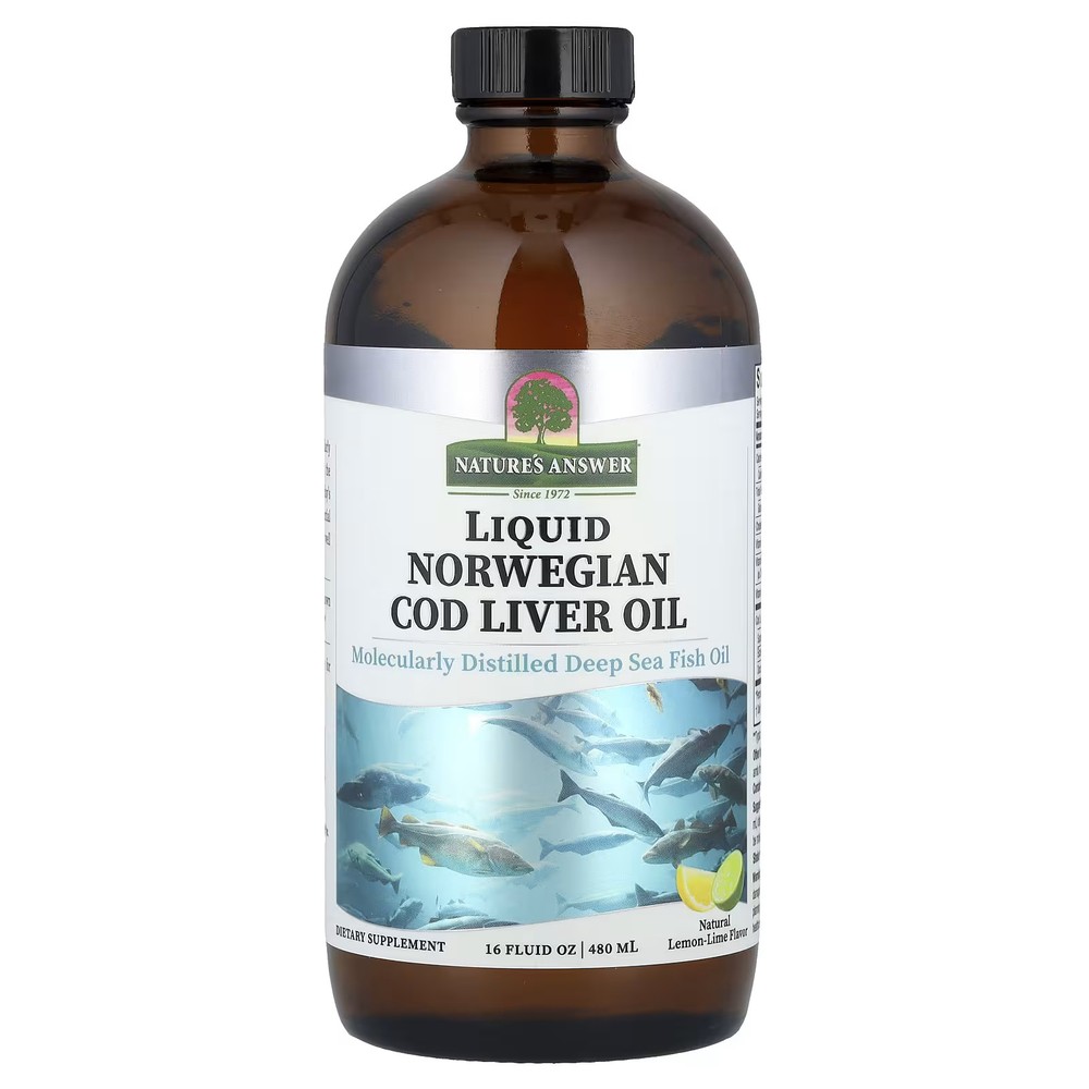 Nature’s Answer Liquid Norwegian Cod Liver Oil 16 fl oz (480 ml)