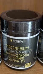 Herbpy Magnesium + Aswagandha – Stress & Sleep Support – 120 caps – Exp 11/26