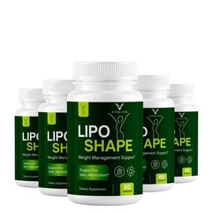 5 Pack) Lipo Shape Advanced Energy & Fitness Support Formula LipoShape 300 Caps