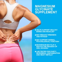 Simpli Supplements Magnesium Glycinate 400mg 180 Capsules (Vegan Friendly, USA M