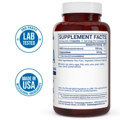 Extra Strength DHEA 100mg Supplement with Pregnenolone 60mg